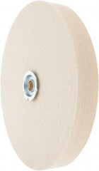 Value Collection - 8" Diam x 1" Thick Unmounted Buffing Wheel - 1 Ply, Polishing Wheel, 1" Arbor Hole, Medium Density - Benchmark Tooling