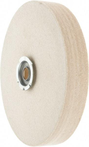 Value Collection - 6" Diam x 1" Thick Unmounted Buffing Wheel - 1 Ply, Polishing Wheel, 1" Arbor Hole, Hard Density - Benchmark Tooling