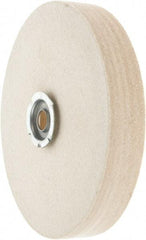 Value Collection - 6" Diam x 1" Thick Unmounted Buffing Wheel - 1 Ply, Polishing Wheel, 1" Arbor Hole, Hard Density - Benchmark Tooling