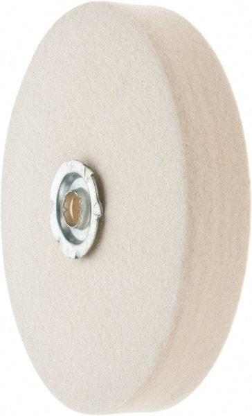 Value Collection - 6" Diam x 1" Thick Unmounted Buffing Wheel - 1 Ply, Polishing Wheel, 1" Arbor Hole, Medium Density - Benchmark Tooling