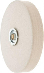 Value Collection - 6" Diam x 1" Thick Unmounted Buffing Wheel - 1 Ply, Polishing Wheel, 1" Arbor Hole, Medium Density - Benchmark Tooling