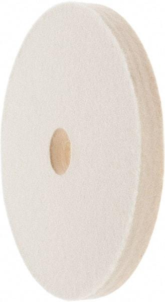 Value Collection - 6" Diam x 1/2" Thick Unmounted Buffing Wheel - 1 Ply, Polishing Wheel, 1" Arbor Hole, Medium Density - Benchmark Tooling