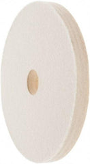 Value Collection - 6" Diam x 1/2" Thick Unmounted Buffing Wheel - 1 Ply, Polishing Wheel, 1" Arbor Hole, Medium Density - Benchmark Tooling