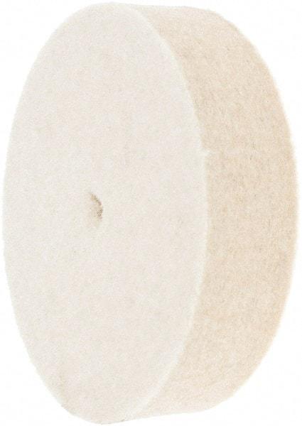 Made in USA - 2" Diam x 1/2" Thick Unmounted Buffing Wheel - 1 Ply, Polishing Wheel, 1/2" Arbor Hole, Hard Density - Benchmark Tooling