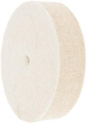 Made in USA - 2" Diam x 1/2" Thick Unmounted Buffing Wheel - 1 Ply, Polishing Wheel, 1/2" Arbor Hole, Hard Density - Benchmark Tooling