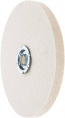 Value Collection - 6" Diam x 1/2" Thick Unmounted Buffing Wheel - 1 Ply, Polishing Wheel, 1" Arbor Hole, Soft Density - Benchmark Tooling