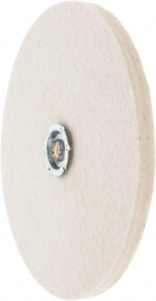 Value Collection - 8" Diam x 1/2" Thick Unmounted Buffing Wheel - 1 Ply, Polishing Wheel, 1" Arbor Hole, Soft Density - Benchmark Tooling