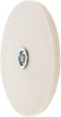 Value Collection - 8" Diam x 1/2" Thick Unmounted Buffing Wheel - 1 Ply, Polishing Wheel, 1" Arbor Hole, Soft Density - Benchmark Tooling