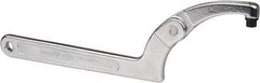 Paramount - 4-1/2" to 6-1/4" Capacity, Adjustable Pin Spanner Wrench - 12-1/8" OAL, 3/8" Hook Pin Height - Benchmark Tooling