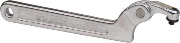 Paramount - 3/4" to 2" Capacity, Adjustable Pin Spanner Wrench - 6-3/8" OAL, 5/32" Hook Pin Height - Benchmark Tooling