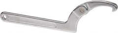Paramount - 4-1/2" to 6-1/4" Capacity, Adjustable Pin Spanner Wrench - 12-1/8" OAL, 1/4" Hook Pin Height - Benchmark Tooling