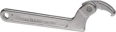 Paramount - 1-1/4" to 3" Capacity, Adjustable Pin Spanner Wrench - 8-1/8" OAL, 5/32" Hook Pin Height - Benchmark Tooling