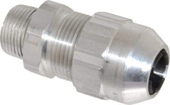 Thomas & Betts - 0.54 to 0.67" Cable Capacity, Class 1, Gas & Vapor Environments, Straight Strain Relief Cord Grip - 3/4 NPT Thread, Aluminum - Benchmark Tooling