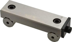 SPI - 3-3/4 Inch Long x 1 Inch Wide x 0.0002 Inch Center to Center Accuracy, 0.0004 Inch Parallelism, 2-1/2 Inch Between Rolls, Sine Bar - Steel, Includes Back Plate - Benchmark Tooling