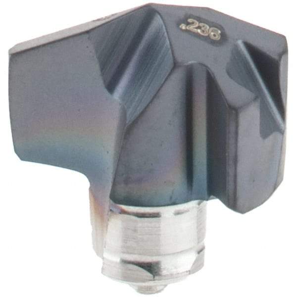 Iscar - Series ICP, 0.236" Diam Grade IC908 140° Replaceable Drill Tip - Carbide, TiAlN Finish, 6 Seat Size, Through Coolant - Benchmark Tooling