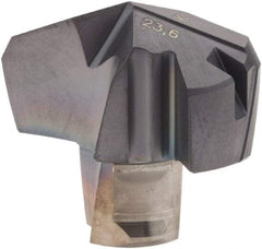 Iscar - Series ICK, 0.929" Diam Grade IC908 140° Replaceable Drill Tip - Carbide, TiAlN Finish, 23 Seat Size, Through Coolant - Benchmark Tooling