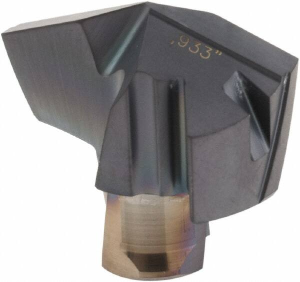 Iscar - Series ICM, 0.933" Diam Grade IC908 140° Replaceable Drill Tip - Carbide, TiAlN Finish, 23 Seat Size, Through Coolant - Benchmark Tooling