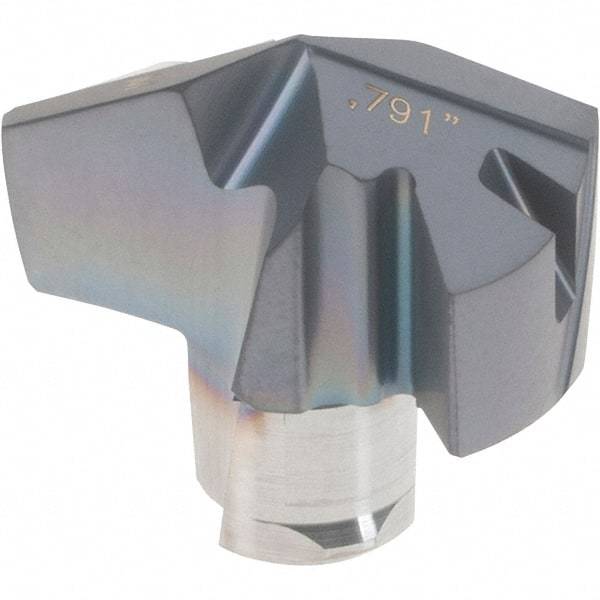 Iscar - Series ICM, 0.791" Diam Grade IC908 140° Replaceable Drill Tip - Carbide, TiAlN Finish, 20 Seat Size, Through Coolant - Benchmark Tooling