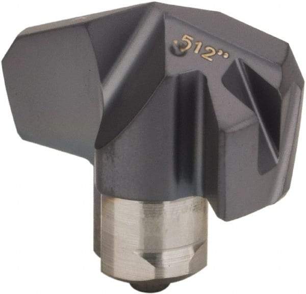 Iscar - Series ICK, 0.512" Diam Grade IC908 140° Replaceable Drill Tip - Carbide, TiAlN Finish, 13 Seat Size, Through Coolant - Benchmark Tooling