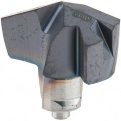Iscar - Series ICM, 0.449" Diam Grade IC908 140° Replaceable Drill Tip - Carbide, TiAlN Finish, 11 Seat Size, Through Coolant - Benchmark Tooling