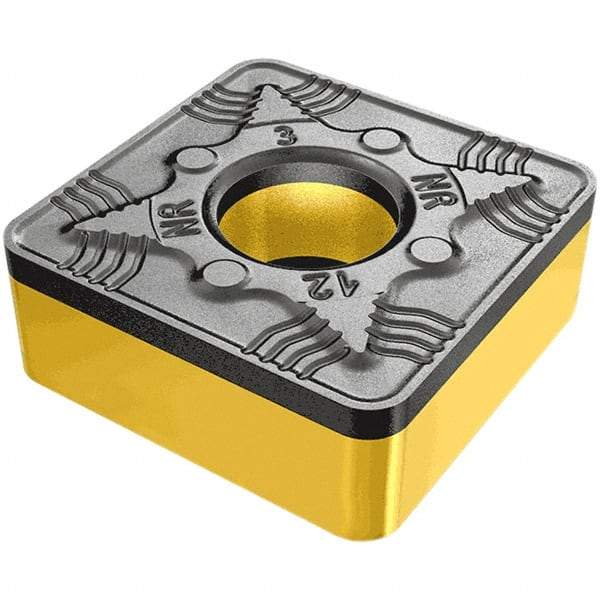 Iscar - SPMR090304 Grade IC8250 Carbide Turning Insert - TiCN/Al2O3/TiN Finish, 90° Square, 3/8" Inscr Circle, 1/8" Thick, 1/64" Corner Radius - Benchmark Tooling