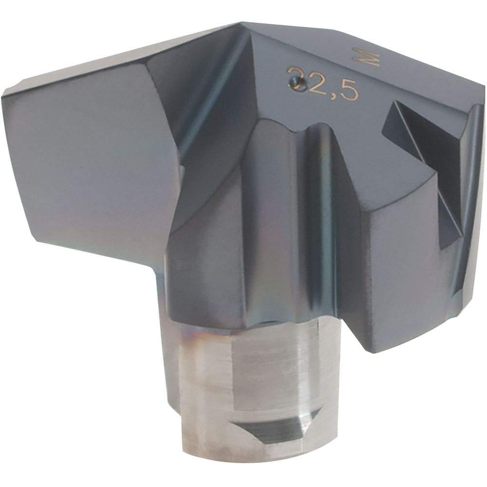 Iscar - Series ICM, 0.886" Diam Grade IC908 140° Replaceable Drill Tip - Carbide, TiAlN Finish, 22 Seat Size, Through Coolant - Benchmark Tooling