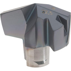 Iscar - Series ICM, 0.886" Diam Grade IC908 140° Replaceable Drill Tip - Carbide, TiAlN Finish, 22 Seat Size, Through Coolant - Benchmark Tooling