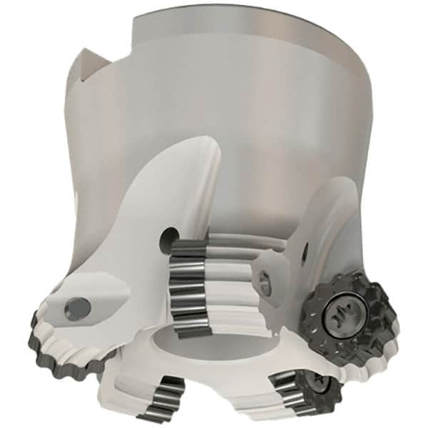 Iscar - 66mm Cut Diam, 8mm Max Depth, 27mm Arbor Hole, 5 Inserts, RC.. Insert Style, Indexable Copy Face Mill - FRW Cutter Style, 50mm High, Through Coolant, Series MillShred - Benchmark Tooling