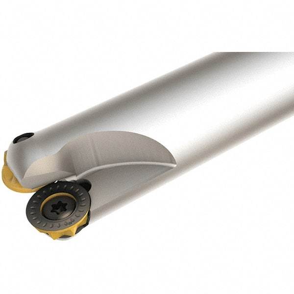 Iscar - 16mm Cutting Diam, 16mm Shank Diam, 8mm Max Depth of Cut, Straight Shank Indexable Copy End Mill - 2 Inserts, RXCR, RXCW, RXMT Insert, ER Toolholder - Benchmark Tooling