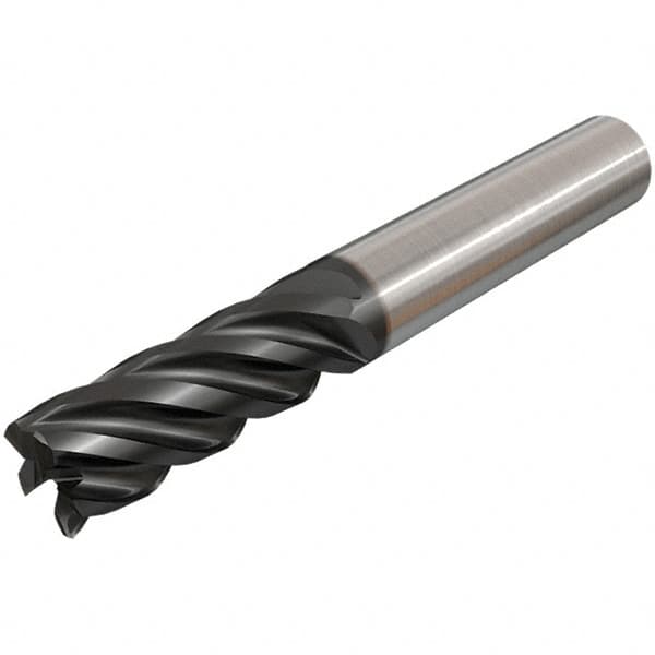 Iscar - 12mm, 5 Flute, Single End, Solid Carbide, Corner Chamfer End Mill - 83mm OAL, 38° Helix, Right Hand Flute, 30mm LOC, Right Hand Cut - Benchmark Tooling