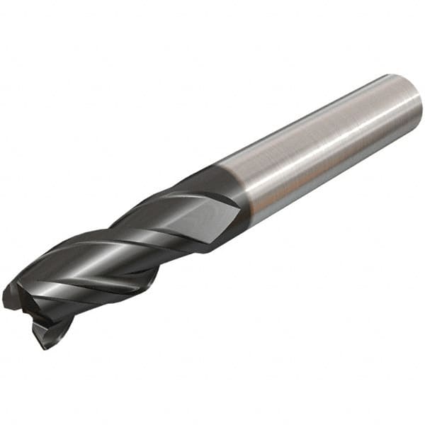 Iscar - 20mm, 3 Flute, Single End, Solid Carbide, Corner Chamfer End Mill - 104mm OAL, 38° Helix, Right Hand Flute, 38mm LOC, Right Hand Cut - Benchmark Tooling