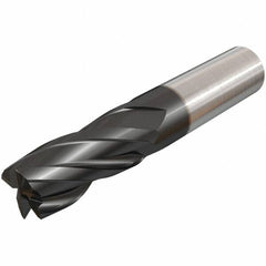 Iscar - 10mm, 4 Flute, Single End, Solid Carbide, Corner Chamfer End Mill - 72mm OAL, 30° Helix, Right Hand Flute, 22mm LOC, Right Hand Cut - Benchmark Tooling