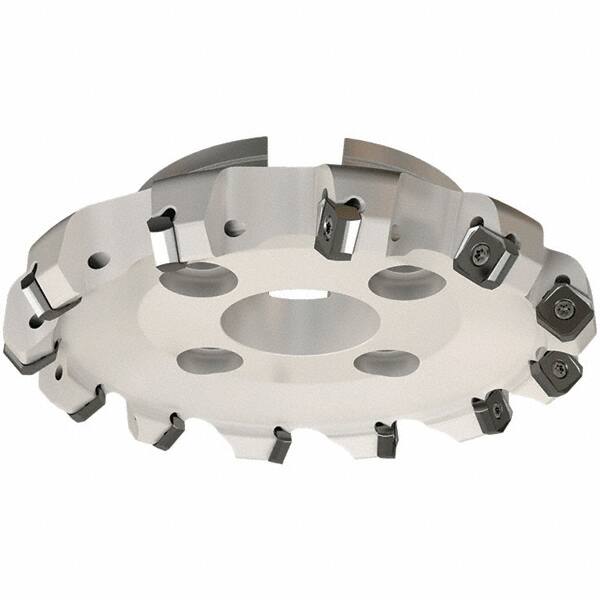 Iscar - 174.8mm Cut Diam, 40mm Arbor Hole, 7.15mm Max Depth of Cut, 45° Indexable Chamfer & Angle Face Mill - 10 Inserts, S845 SX.U 16.. Insert, Right Hand Cut, 10 Flutes, Series Helido - Benchmark Tooling