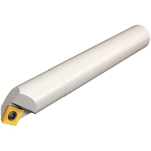 Iscar - 45° Lead Angle, 16.1mm Max Cut Diam, 8mm Min Cut Diam, 4mm Max Depth of Cut, Indexable Chamfer and Angle End Mill - 1 Insert, X/Q/SOMT 06 Insert Style, 100mm Overall Length, Straight Shank - Benchmark Tooling