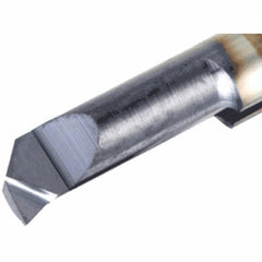 Iscar - 2mm Min Bore Diam, 4mm Max Bore Depth, 4mm Shank Diam, Corner Radius Boring Bar - 0.002" Corner Radius, Left Hand Cut, Solid Carbide, TiAlN/TiN Finish - Exact Industrial Supply