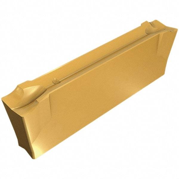 Iscar - DGN JT IC808 Grade, 0.0866" Cutting Width, Carbide Cutoff Insert - Neutral Lead Angle, 0.008" Cnr Rad, TiAlN Coated, Double End - Benchmark Tooling