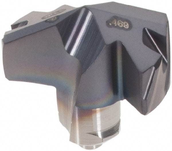 Iscar - Series ICP-2M, 0.469" Diam Grade IC908 140° Replaceable Drill Tip - Carbide, TiAlN Finish, 11 Seat Size, Through Coolant - Benchmark Tooling