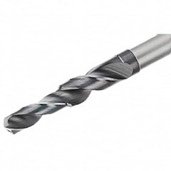 Iscar - 6.8mm 140° Solid Carbide Jobber Drill - TiAlN Finish, Right Hand Cut, Spiral Flute, Straight Shank, 89mm OAL, Standard Point - Benchmark Tooling