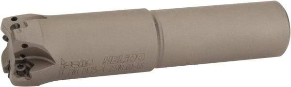 Iscar - 1-1/4" Cut Diam, 0.04" Max Depth, 1" Shank Diam, Weldon Shank Indexable High-Feed End Mill - Screw Holding Method, H600 WXCU 05 Insert, FF EWX-05 Toolholder, Through Coolant - Benchmark Tooling