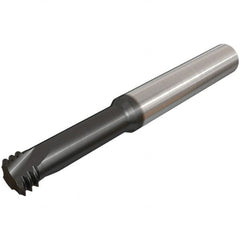 Iscar - 5/16-24 UNF, 0.2598" Cutting Diam, 3 Flute, Solid Carbide Helical Flute Thread Mill - Internal Thread, 17mm LOC, 64mm OAL, 8mm Shank Diam - Benchmark Tooling