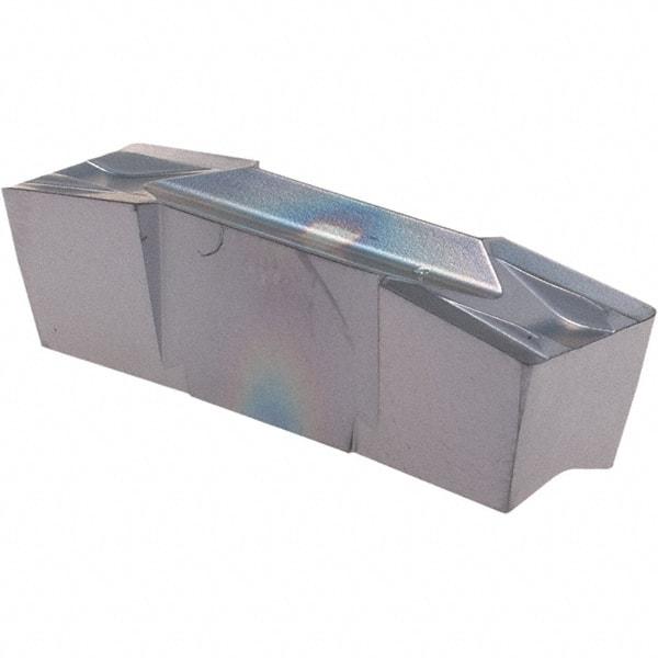 Iscar - 800040GIF E Grade IC908, 8mm Cutting Width Carbide Grooving Insert - 0.5mm Max Depth of Cut, Neutral, 0.4mm Corner Radius, TiAlN Finish - Benchmark Tooling