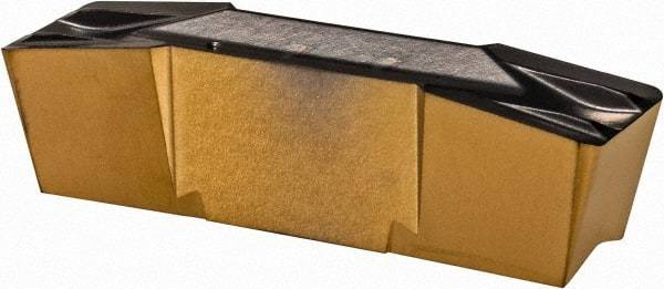 Iscar - 800080GIF E Grade IC830, 8mm Cutting Width Carbide Grooving Insert - 4.8mm Max Depth of Cut, Neutral, 0.8mm Corner Radius, TiAlN Finish - Benchmark Tooling