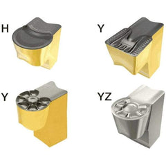 Iscar - 1050TAGB Y Grade IC808, 10mm Cutting Width Carbide Grooving Insert - 5mm Max Depth of Cut, Neutral, 5mm Corner Radius, TiAlN Finish - Benchmark Tooling