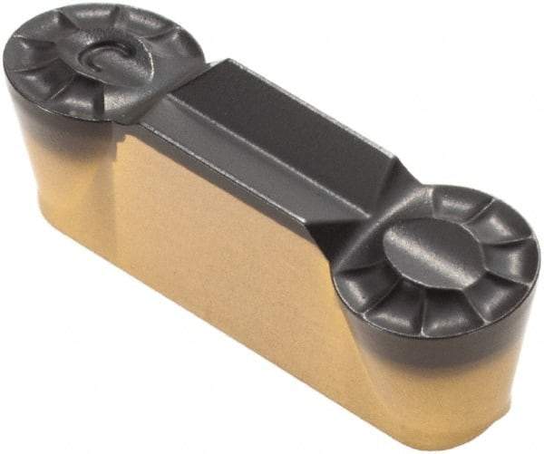 Iscar - 6030GRIP Y Grade IC8250, 6mm Cutting Width Carbide Grooving Insert - 3mm Max Depth of Cut, Neutral, 3mm Corner Radius, TiCN/Al2O3/TiN Finish - Benchmark Tooling