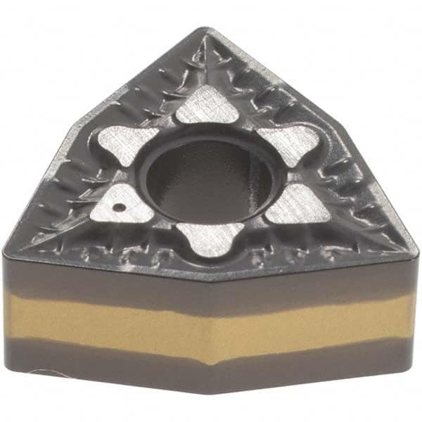 Iscar - WNMG331 GN Grade IC8250 Carbide Turning Insert - TiCN/Al2O3/TiN Finish, 80° Trigon, 3/8" Inscr Circle, 3/16" Thick, 1/64" Corner Radius - Benchmark Tooling