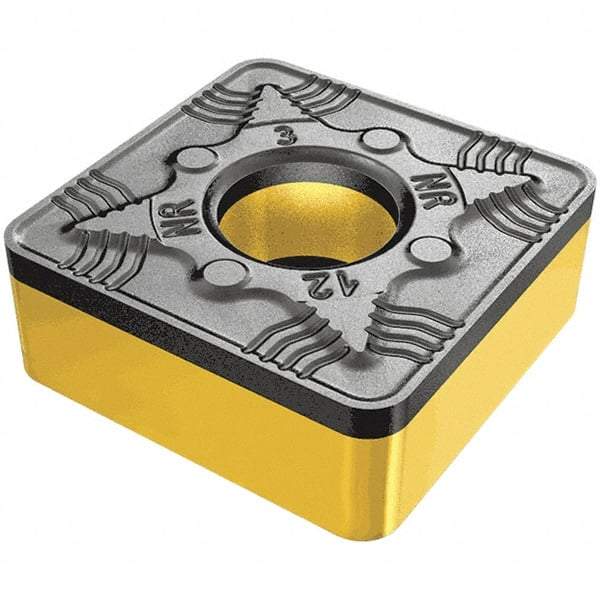 Iscar - SNMM856 NR Grade IC8350 Carbide Turning Insert - TiCN/Al2O3/TiN Finish, 90° Square, 1" Inscr Circle, 5/16" Thick, 3/32" Corner Radius - Benchmark Tooling