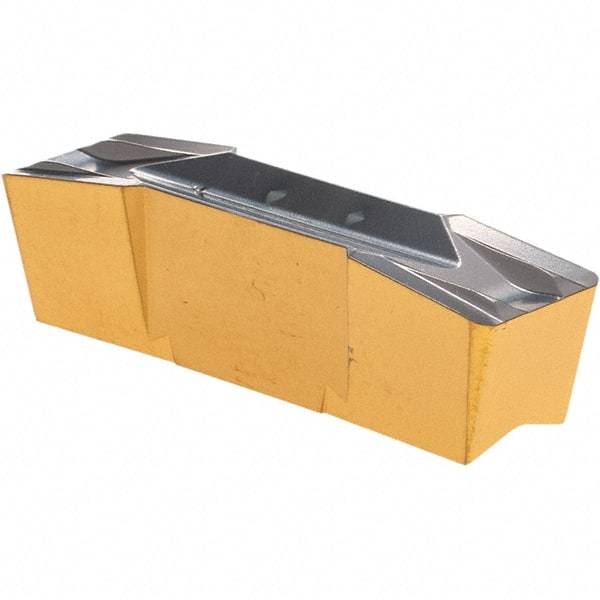 Iscar - 800080GIF E Grade IC807, 8mm Cutting Width Carbide Grooving Insert - 4.8mm Max Depth of Cut, Neutral, 0.8mm Corner Radius, TiAlN Finish - Benchmark Tooling