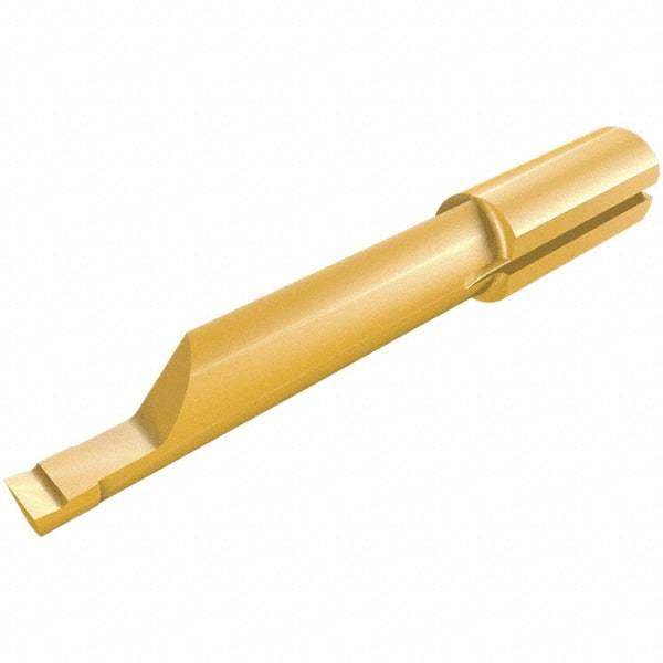 Iscar - 3mm Groove Width, 15mm Min Hole Diam, 20mm Max Hole Depth, Face Grooving Tool - 20mm Projection, 35mm OAL, Solid Carbide, TiCN/TiN Finish - Exact Industrial Supply