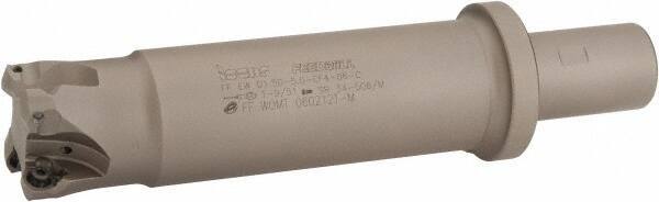 Iscar - 1" Cut Diam, 0.49" Max Depth of Cut, 1" Shank Diam, 7.87" OAL, Indexable Square Shoulder Helical End Mill - T490 LN.. 1306 Inserts, Cylindrical Shank, 90° Lead Angle, Through Coolant, Series Helitang - Benchmark Tooling