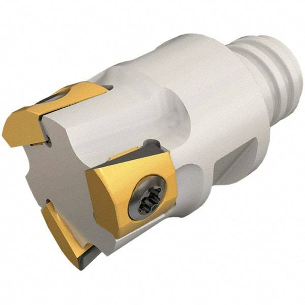 Iscar - 14mm Cut Diam, 5mm Max Depth of Cut, 16.06mm OAL, Indexable Square Shoulder End Mill - T290 LN.T 0502 Inserts, T08 Modular Connection, 90° Lead Angle, Series Multimaster, SumoMill - Benchmark Tooling